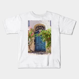 Historic house facade, door, , old town, Lübeck, Schleswig-Holstein, Germany, Europe Kids T-Shirt